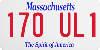 MA license plate 170UL1