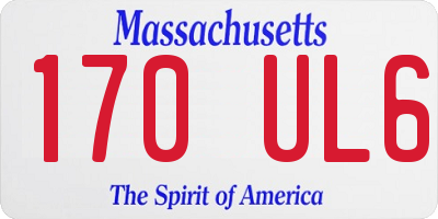 MA license plate 170UL6