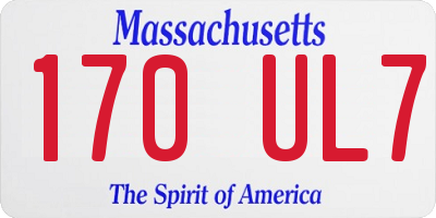 MA license plate 170UL7
