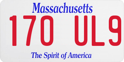 MA license plate 170UL9