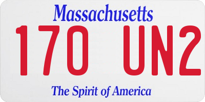 MA license plate 170UN2