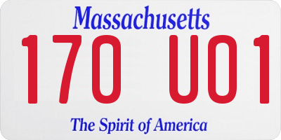 MA license plate 170UO1
