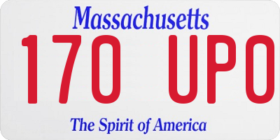 MA license plate 170UP0