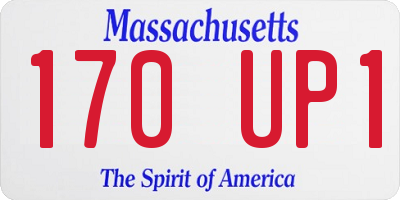 MA license plate 170UP1