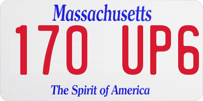 MA license plate 170UP6