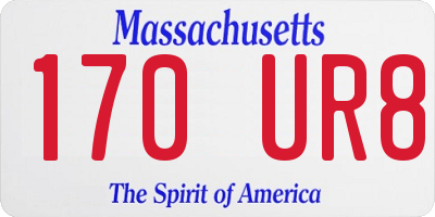 MA license plate 170UR8