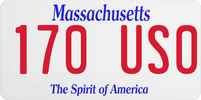 MA license plate 170US0