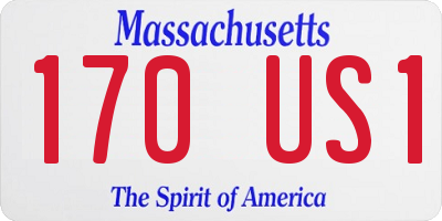 MA license plate 170US1
