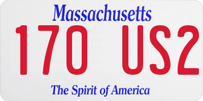 MA license plate 170US2