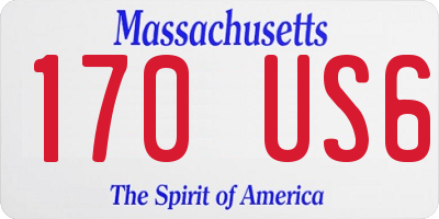 MA license plate 170US6