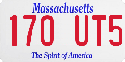MA license plate 170UT5
