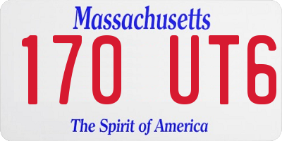 MA license plate 170UT6