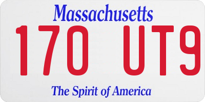 MA license plate 170UT9