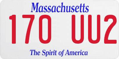 MA license plate 170UU2