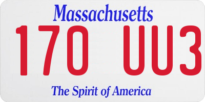 MA license plate 170UU3