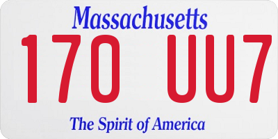 MA license plate 170UU7