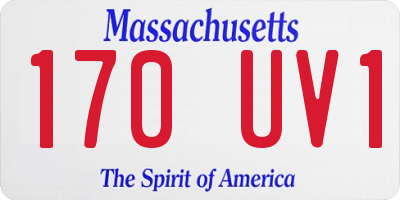 MA license plate 170UV1