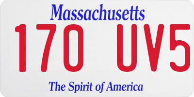 MA license plate 170UV5