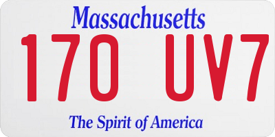 MA license plate 170UV7