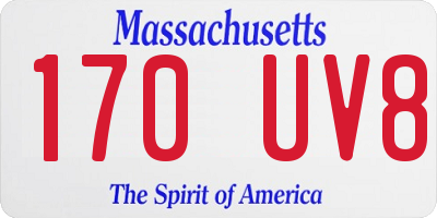 MA license plate 170UV8