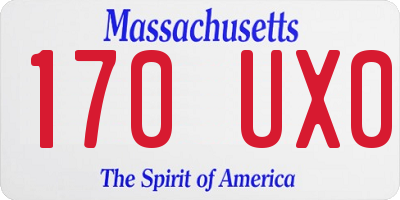 MA license plate 170UX0