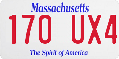 MA license plate 170UX4