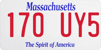 MA license plate 170UY5