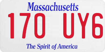 MA license plate 170UY6