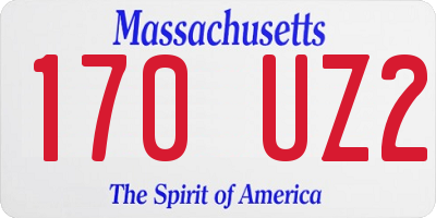 MA license plate 170UZ2