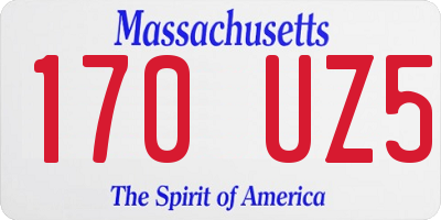 MA license plate 170UZ5