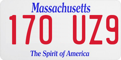 MA license plate 170UZ9