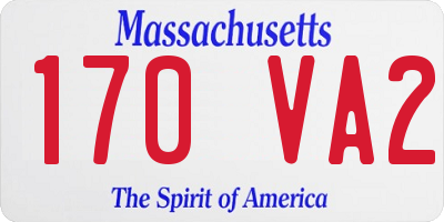 MA license plate 170VA2