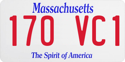 MA license plate 170VC1