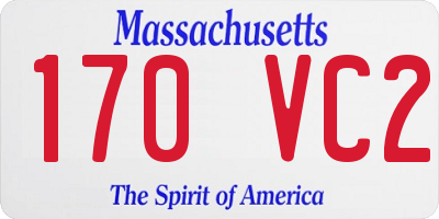 MA license plate 170VC2