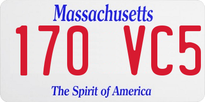 MA license plate 170VC5
