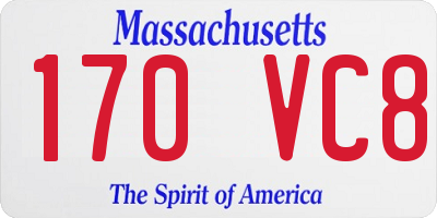 MA license plate 170VC8