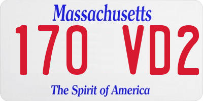 MA license plate 170VD2