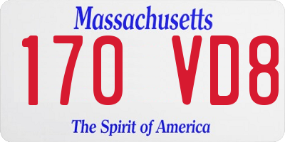 MA license plate 170VD8