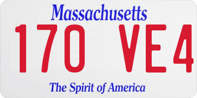 MA license plate 170VE4