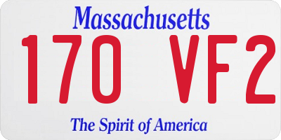 MA license plate 170VF2