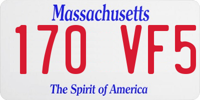 MA license plate 170VF5