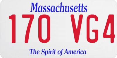 MA license plate 170VG4