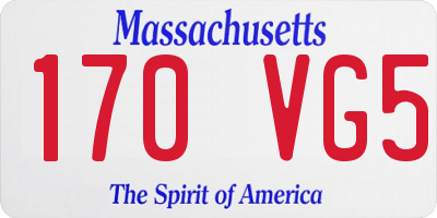 MA license plate 170VG5