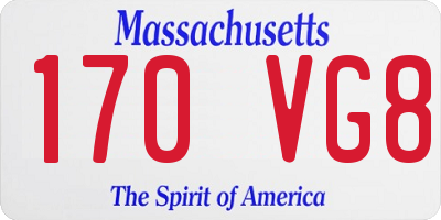 MA license plate 170VG8