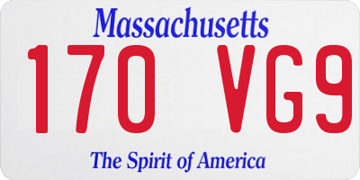 MA license plate 170VG9
