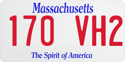 MA license plate 170VH2