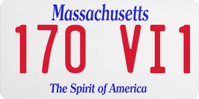 MA license plate 170VI1