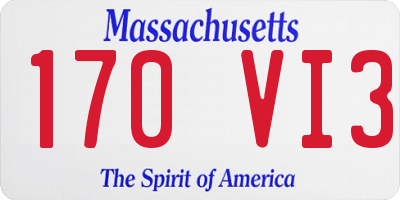 MA license plate 170VI3