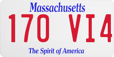 MA license plate 170VI4