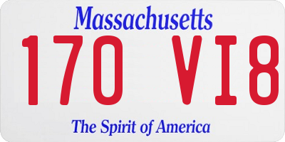 MA license plate 170VI8